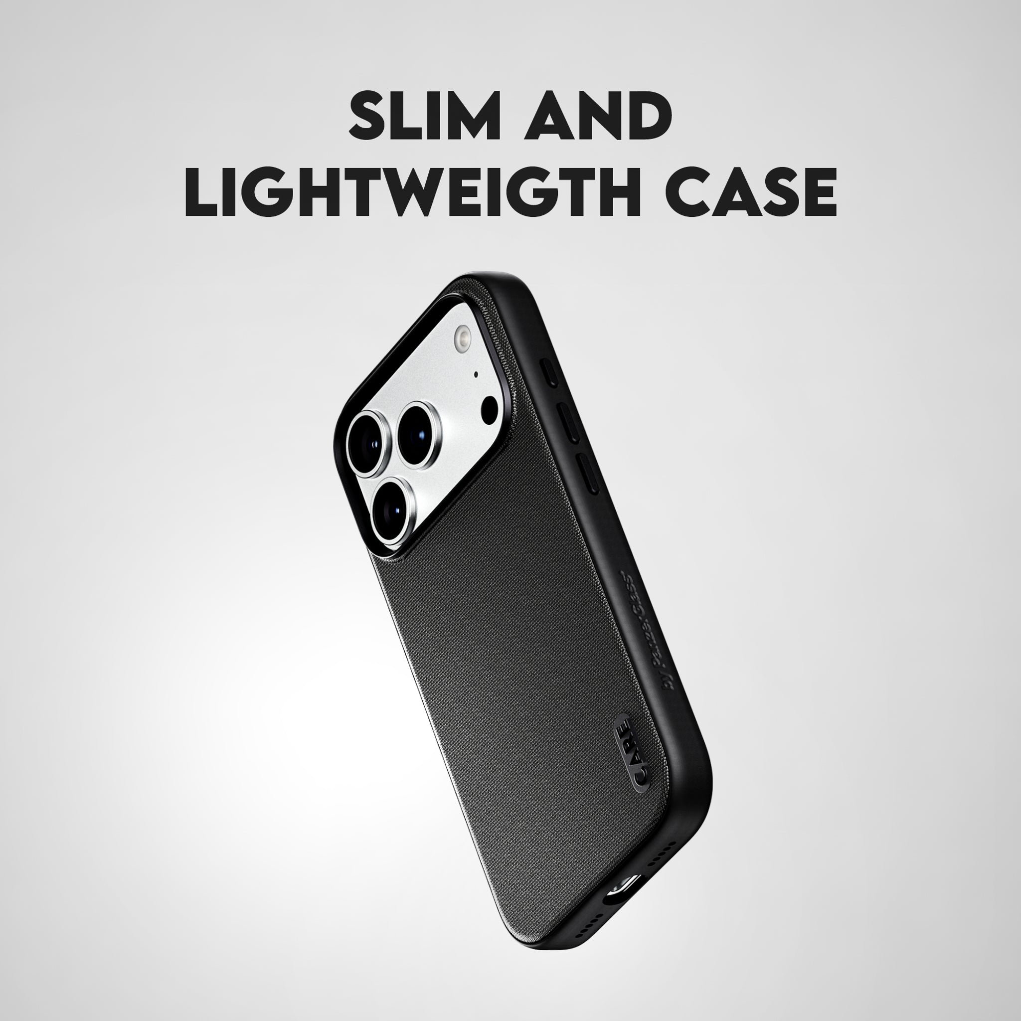 CARE™ by PanzerGlass® Fusion Fabric Case Black w. MagSafe iPhone 18 Pro | 17 Pro